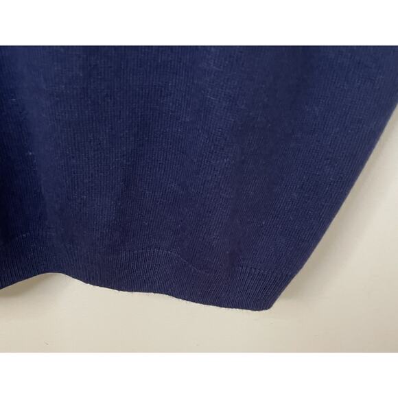 NWT Cutter and Buck Navy Blue Silk Lambswool Blend Sweater Vest Lightweight LRG - Picture 11 of 11